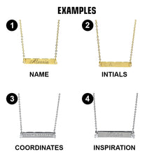 Load image into Gallery viewer, Horizontal personalized necklace