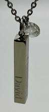 Load image into Gallery viewer, Vertical personalized bar necklace (4 sides)