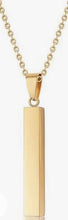 Load image into Gallery viewer, Vertical personalized bar necklace (4 sides)