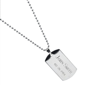 Military tag necklace (24mm x 40mm)