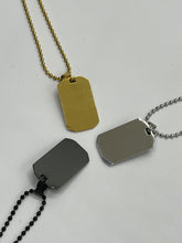 Load image into Gallery viewer, Military tag necklace (20mm x 33mm)
