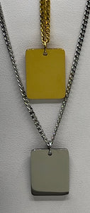 Rectangle pendant necklace (15mm x 22mm)