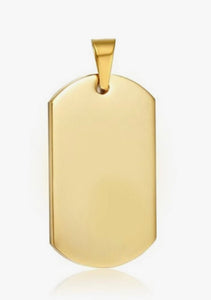 Military tag necklace (24mm x 40mm)
